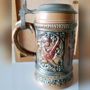 Vintage Gerz Beer Stein with Lid